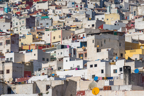 View of the buildings of a city in Tetouan, Morocco, North Africa © SerFF79