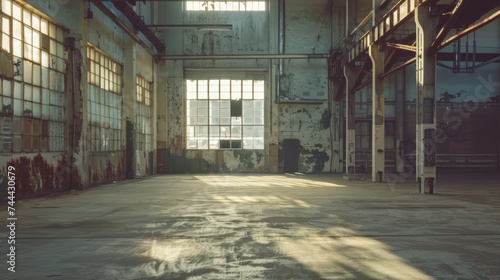 Rust and Destruction Inside a Forgotten Factory Building photo