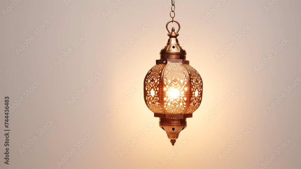 Metal Arabic light lamp isolated on a white background Metal Arabic light lamp isolated on a white background