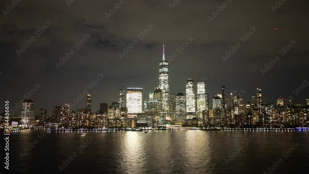 US City. Manhattan at night city lights. Night in Manhattan, NYC aerial view. New York City, Illuminated Manhattan view from drone. NYC, Manhattan skyline. Night city scene NY, USA. US City. Manhattan at night city lights. Night in Manhattan, NYC aerial view. New York City, Illuminated Manhattan view from drone. NYC, Manhattan skyline. Night city scene NY, USA.