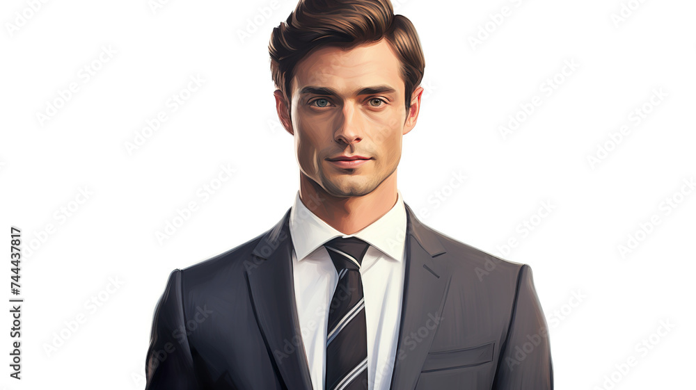 Isolated illustration of a businessman on a white background Isolated illustration of a businessman on a white background