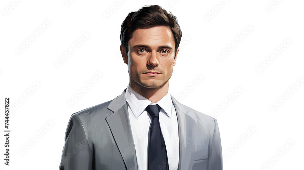 Isolated illustration of a businessman on a white background Isolated illustration of a businessman on a white background