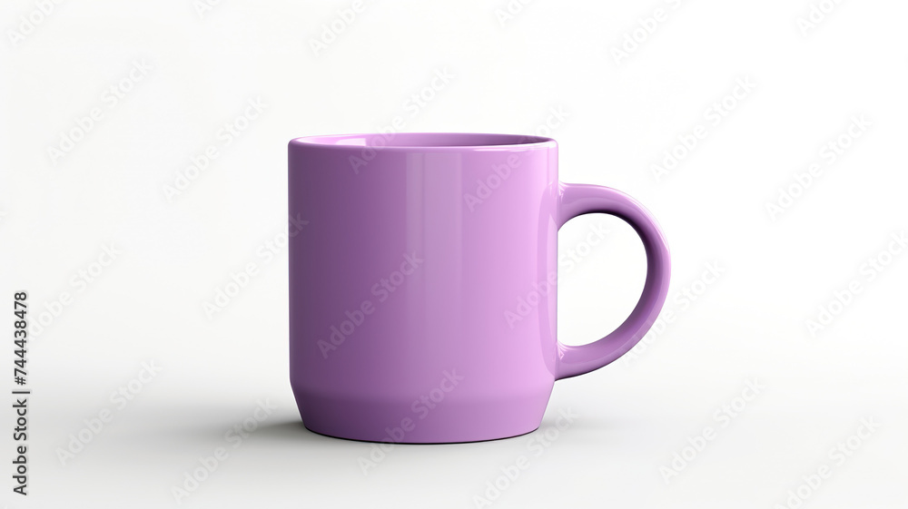 Purple mug close-up isolated on a white background Purple mug close-up isolated on a white background