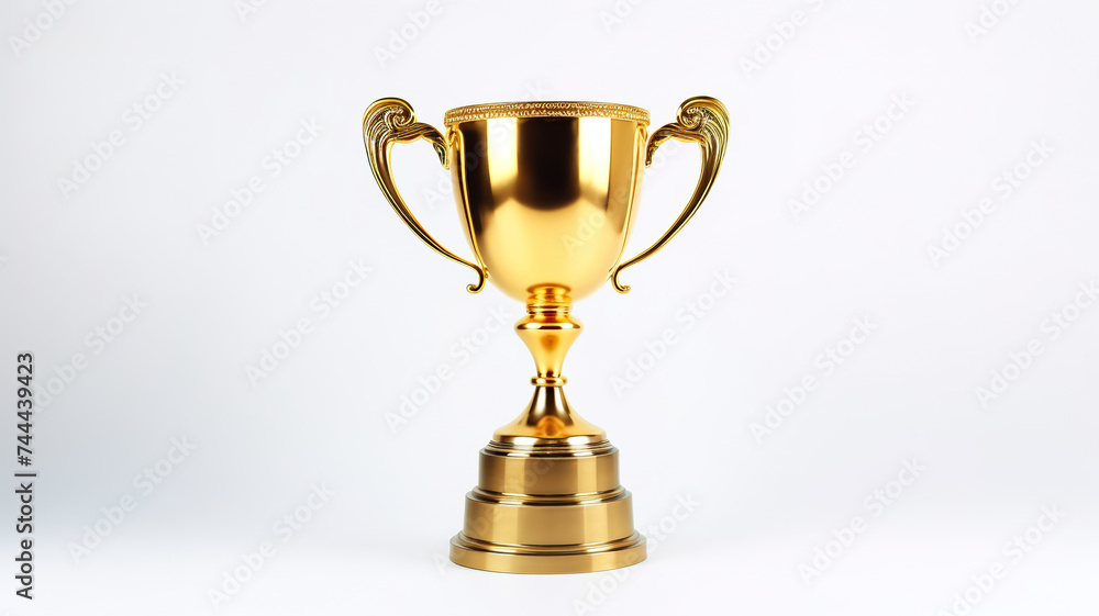 A lone, white background with the achievement success honor of Cup Man A lone, white background with the achievement success honor of Cup Man