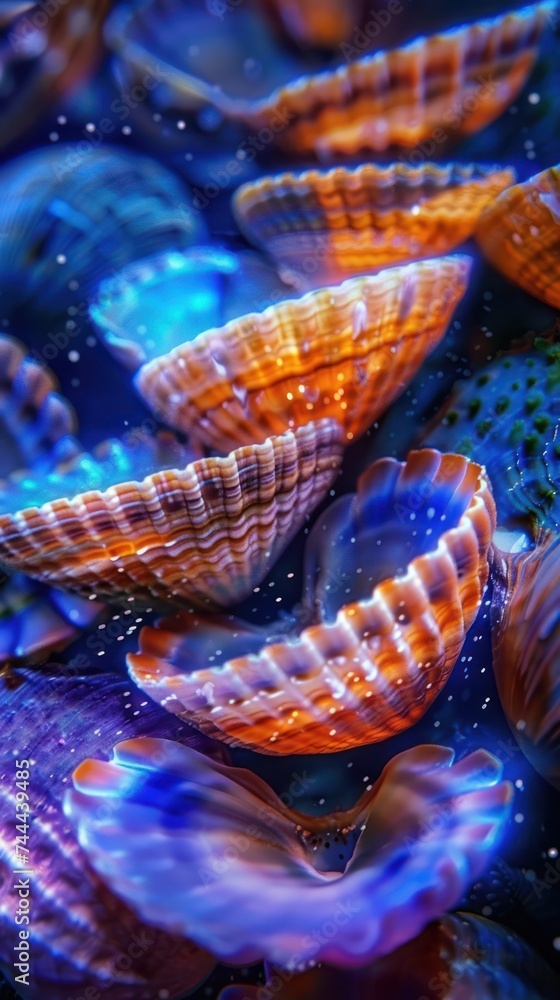 Fototapeta premium basket with blue and white dishes