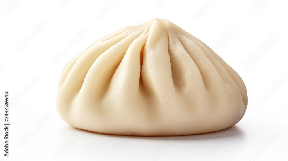 Bun with dumplings isolated on a white background Bun with dumplings isolated on a white background
