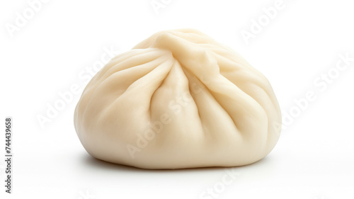 Bun with dumplings isolated on a white background