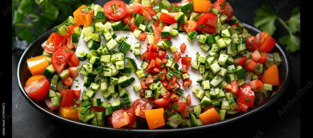Finely Chopped Vegetables Background Finely Chopped Vegetables Background