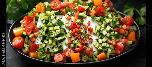 Finely Chopped Vegetables Background