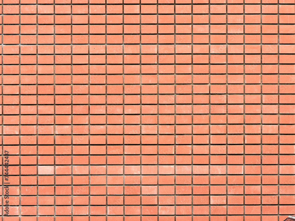 Modern architectural brickwork made of orange bricks Modern architectural brickwork made of orange bricks
