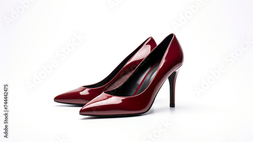 High heel shoes isolated on pure white background