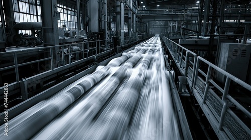 The printing press hums with activity as newspapers come to life