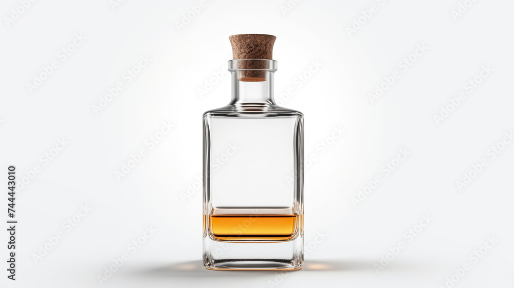 Liquor vodka rum isolated on pure white background