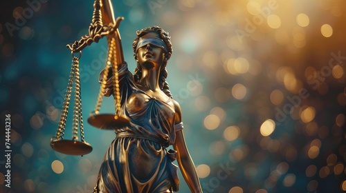 Lady Justice Statue Symbolizing Law and Fairness photo