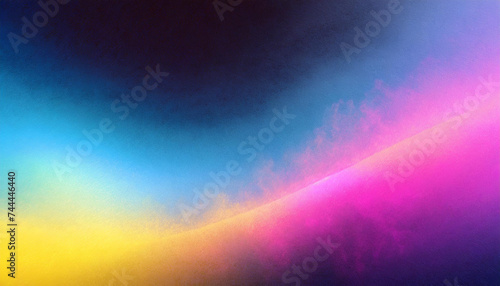 blue pink yellow grainy gradient background © new2023