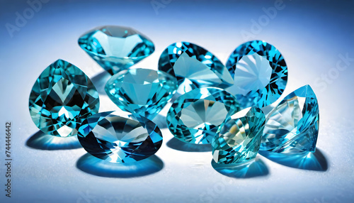 Aquamarine Gemstone  Precious  Blue  Luxury  Jewelry  Gem  Fashion  Accessories  Sparkle  Glitter  Expensive  Rare  Shiny  Elegant  AI Generated