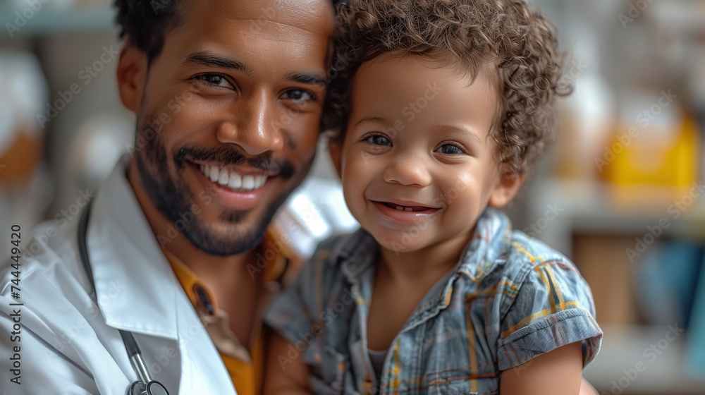 Doctor : Happy infant kid assessment in clinic; hospital and medical analysis. An image featuring a doctor and child; along with a doctor and baby. bright white tone. Doctor : Happy infant kid assessment in clinic; hospital and medical analysis. An image featuring a doctor and child; along with a doctor and baby. bright white tone.