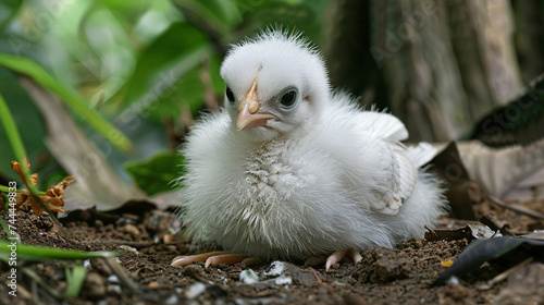 The White Baby Betong Chicken peacefully rests. © Ghazanfar