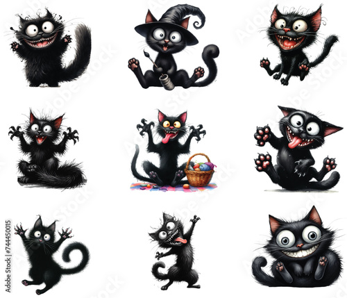 Whimsical Funny Black Cat