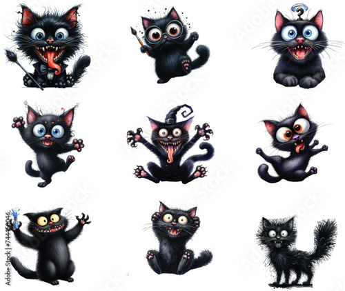 Whimsical Funny Black Cat