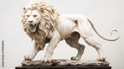 lion statue isolated on white