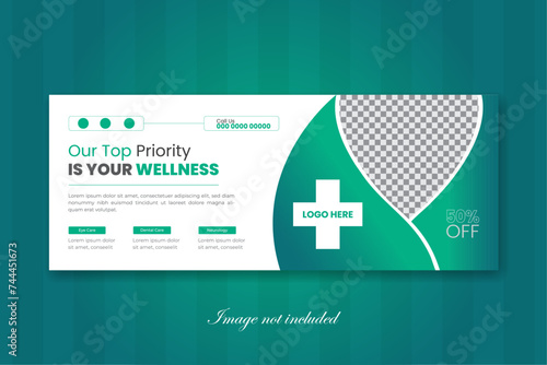 .medical healthcare web banner template and Facebook timeline cover