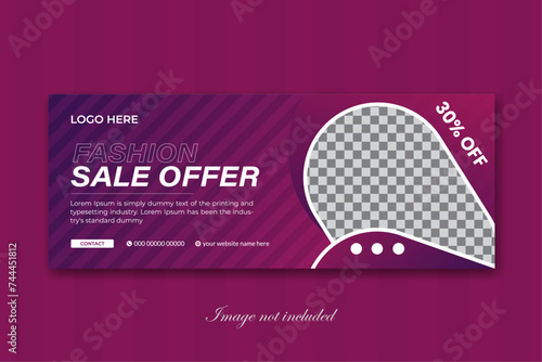  fashion facebook cover for business sale design template