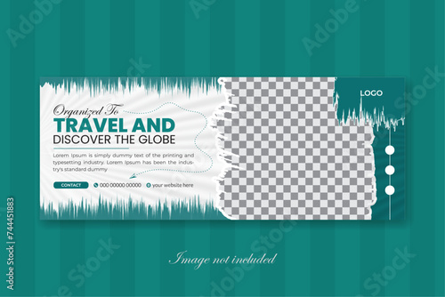 professional travel facebook cover design template,abstract web banner template