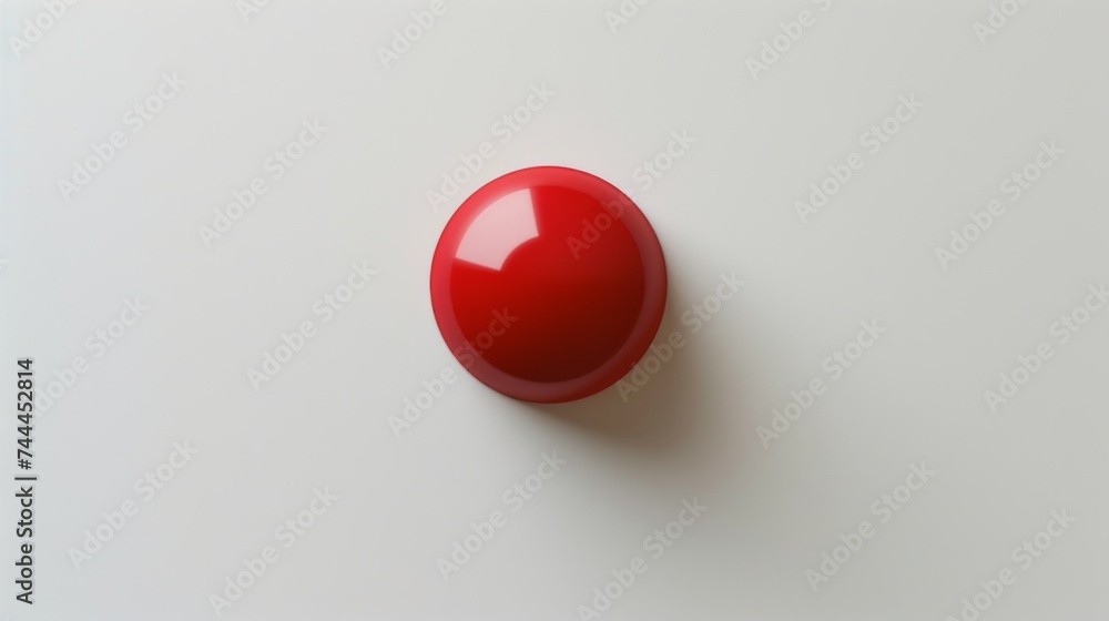 Red button on white background. Press and start Red button on white background. Press and start