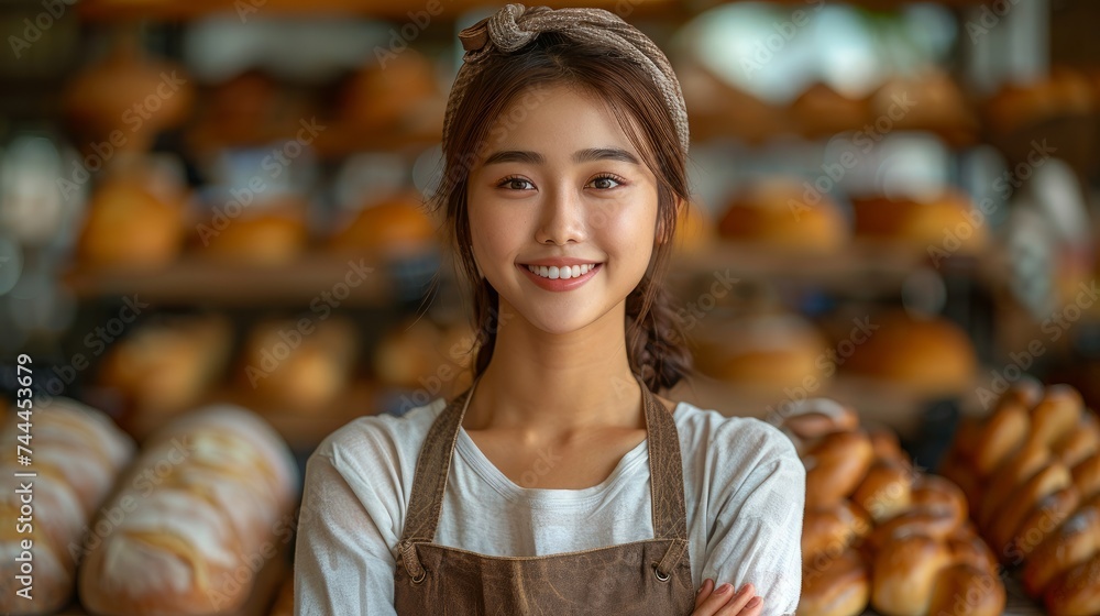 saleswoman in a bakery shop