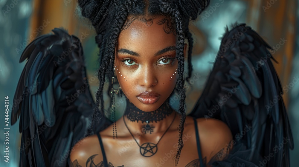 black woman angel