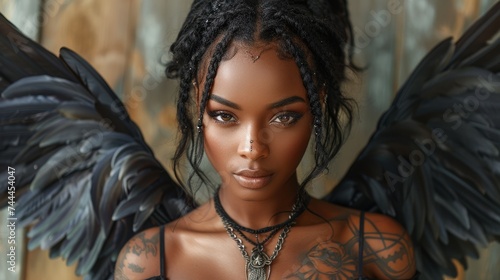 black woman angel