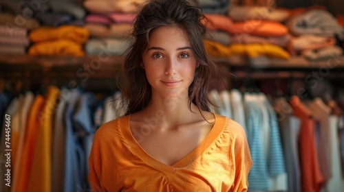 woman in a clothing store