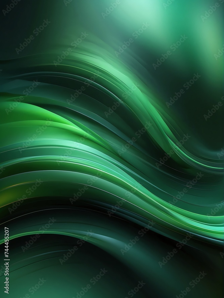 Dark green motion blur abstract background from Generative AI Dark green motion blur abstract background from Generative AI