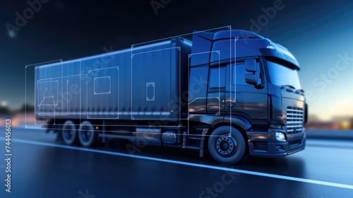 Smart transportation and intelligent logistics drive the truck logistics network, ensuring efficient import-export operations and containerized cargo management.