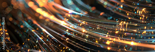 Colorful fibre optics carrying digital data in large quantities