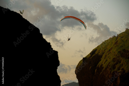 paraglider over the mountains