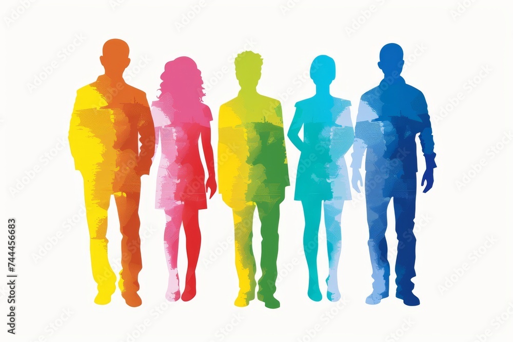 Obraz premium LGBTQ Pride new car. Rainbow lgbtq+ in campaigning colorful fellow diversity Flag. Gradient motley colored lgbtti2qqaa+ LGBT rights parade festival androgynous pride community equality