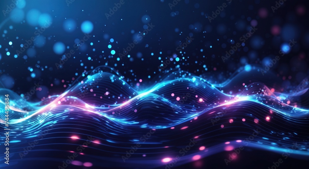 Beautiful abstract wave technology background