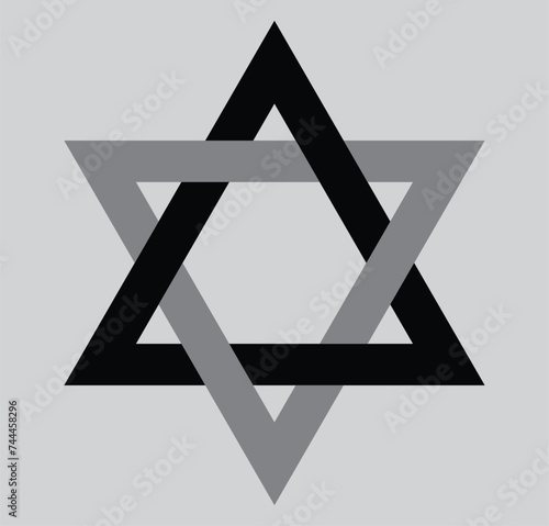 star of david on black.icon logo.