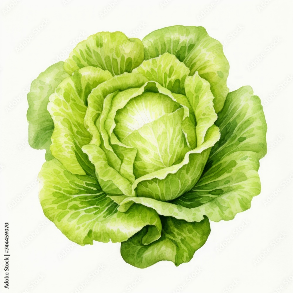Fototapeta premium lettuce watercolor