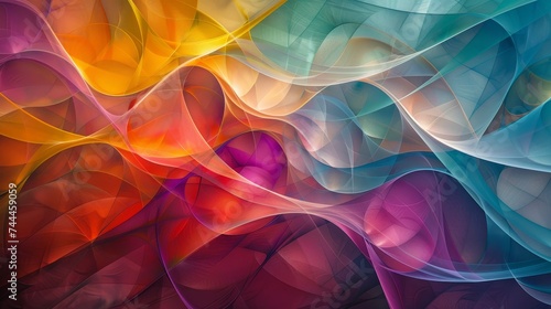 Explore the vibrant fusion of colors and shapes in digital abstract art, where imagination meets the digital canvas