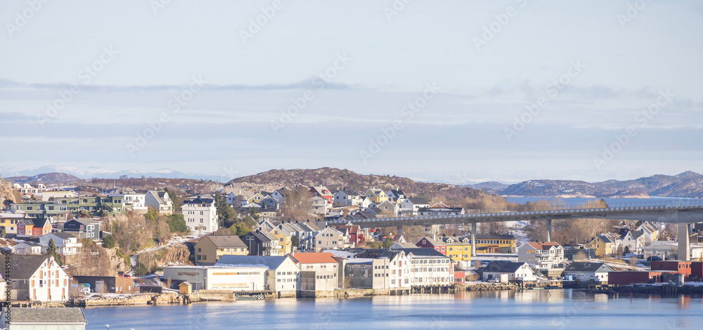 View of the town of Kristiansund  at winter