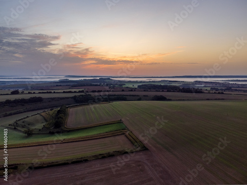 Aerial View of Countryside Surrounding Coombe Bisset Down