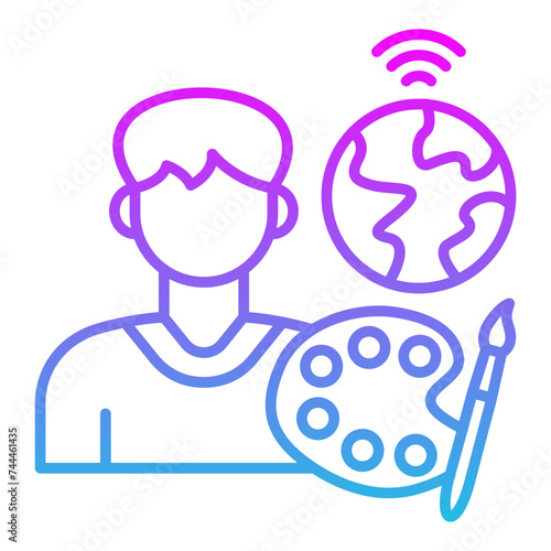 Digital nomad Icon