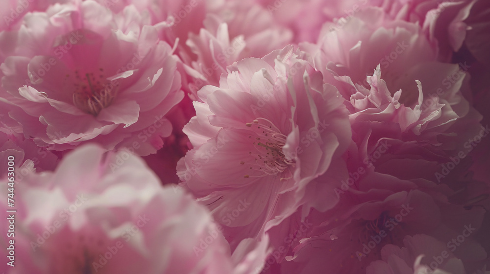 Detail of pink Sakura flower in Japan.