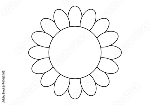Icono negro de flores en fondo blanco.