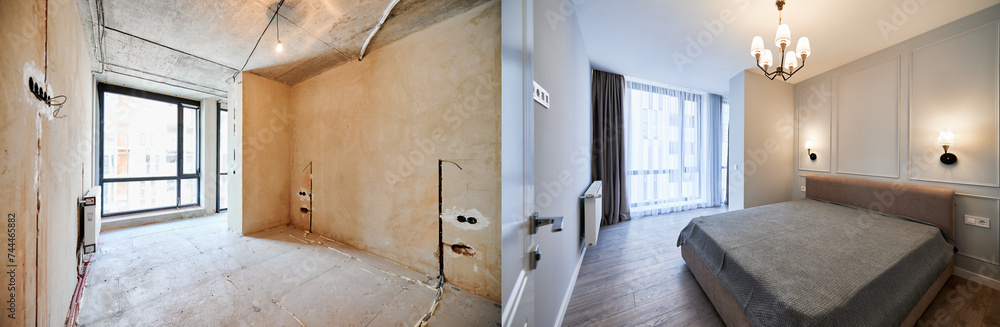 Before And After Apartment Renovation With A Floor-To-Ceiling Window preview