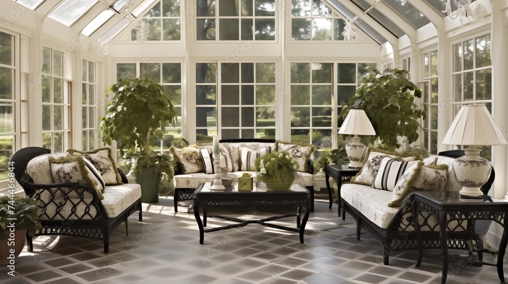 Elegant Conservatory Create a sunroom as an elegant conservatory