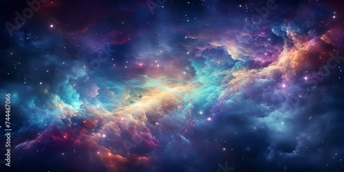 Captivating Image of Earth Surrounded by Colorful Galaxy Nebula in Space. Concept Space Photography  Earth s Beauty  Colorful Nebula  Galaxy Exploration  Celestial Images